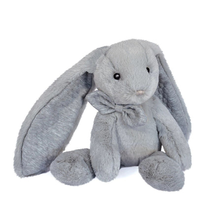 Doudou lapin Preppy chic, gris 30cm