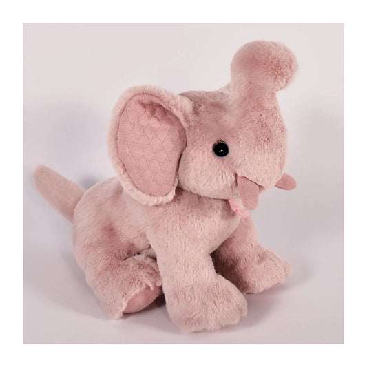 Doudou Preppy Chic éléphant, rose 45cm