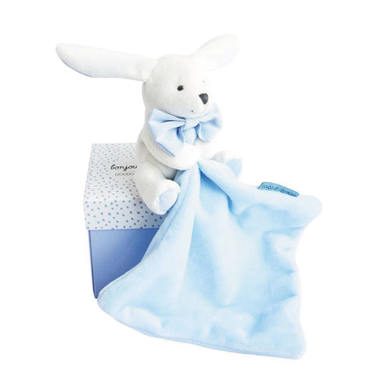 Doudou Hase mit Schmusetuch,himmelblau 10cm