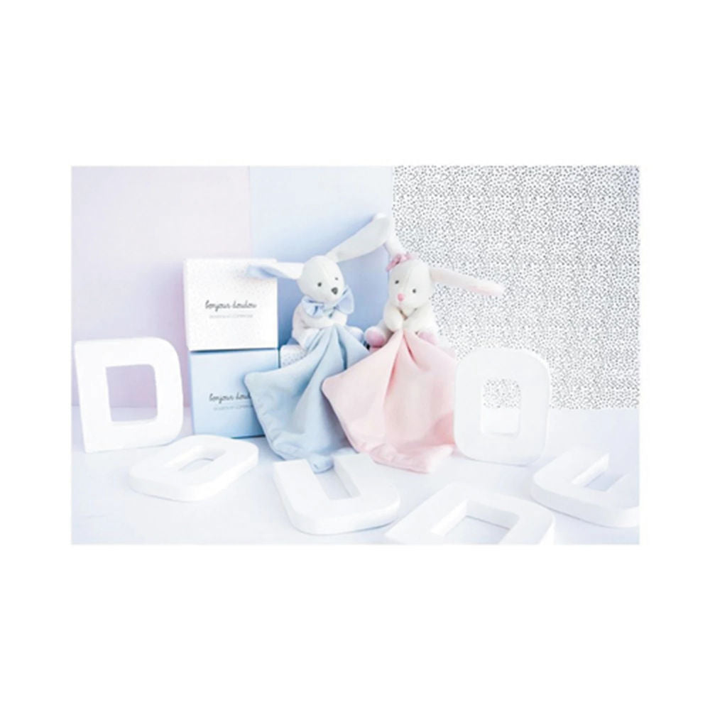 Doudou Hase mit Schmusetuch,himmelblau 10cm