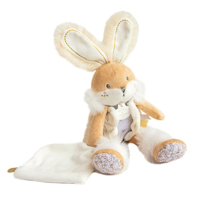 Doudou Hase mit Schmusetuch, weiss