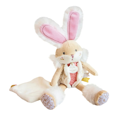 Doudou Hase mit Schmusetuch, rosa