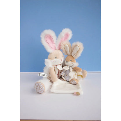 Doudou Hase mit Schmusetuch, rosa