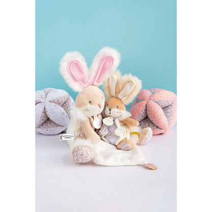 Doudou Hase mit Schmusetuch, rosa