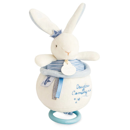 Doudou musical box rabbit sailor 14cm
