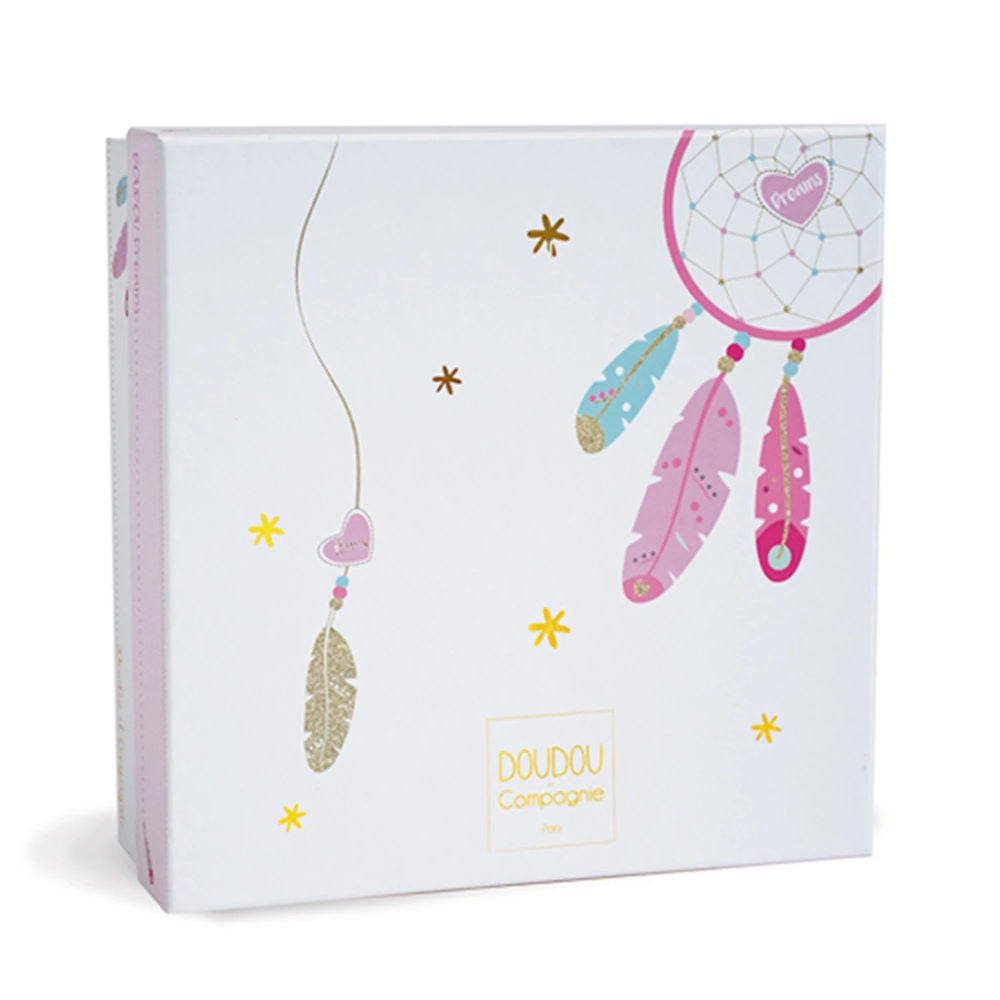 Doudou Traumfänger Katze Schmusetuch Blüte 26cm