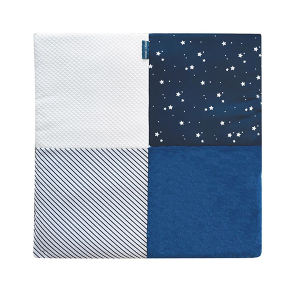 Doudou tapis câlin bleu 100x100cm