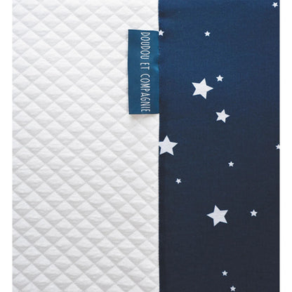 Doudou tapis câlin bleu 100x100cm