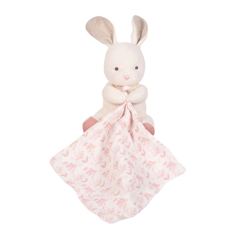 Doudou Bio Hase mit Schmusetuch, rosa 15cm