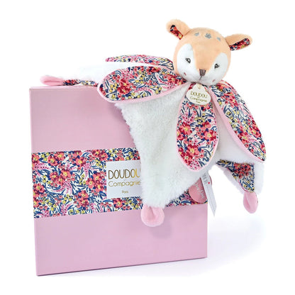 Doudou cuddly blanket fawn blossom 27cm
