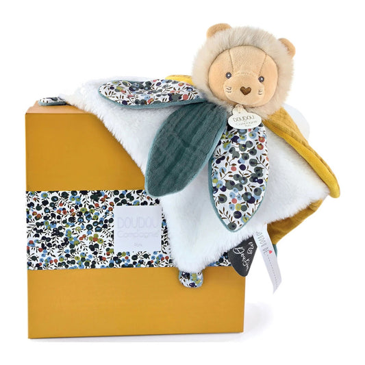 Doudou cuddly blanket lion blossom 27cm