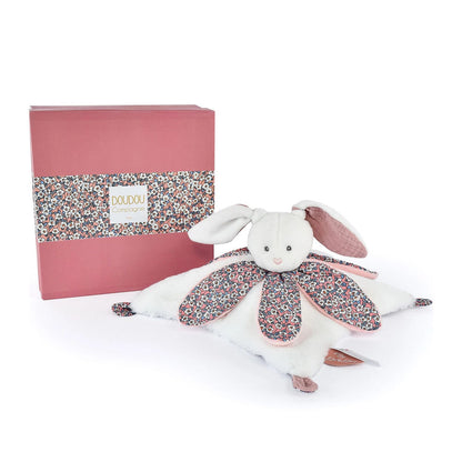 Doudou cuddly blanket rabbit blossom 27cm