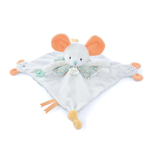 Doudou doudou souris avec marionnette à doigt 30cm