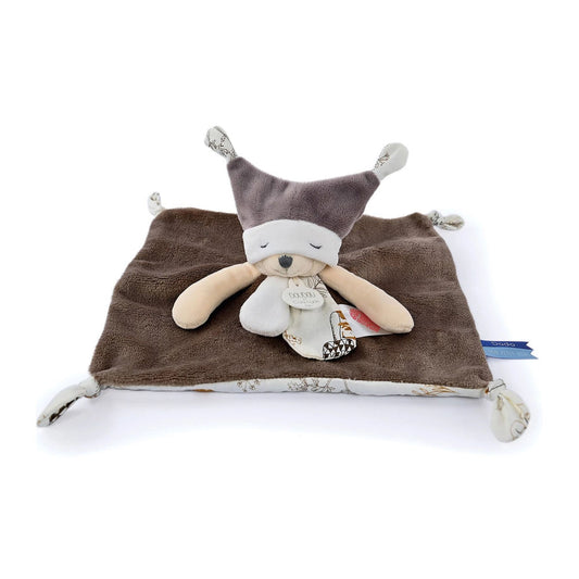 Doudou doudou ours jour &amp; nuit, taupe 25cm
