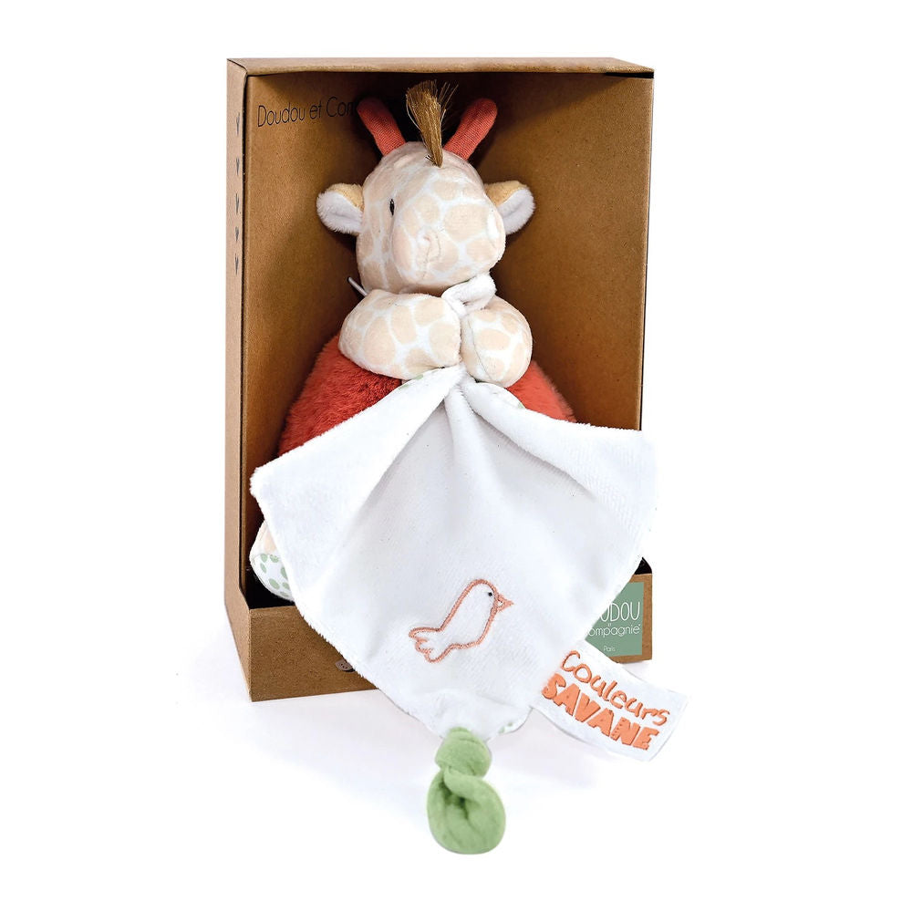 Doudou Giraffe with comforter 15cm