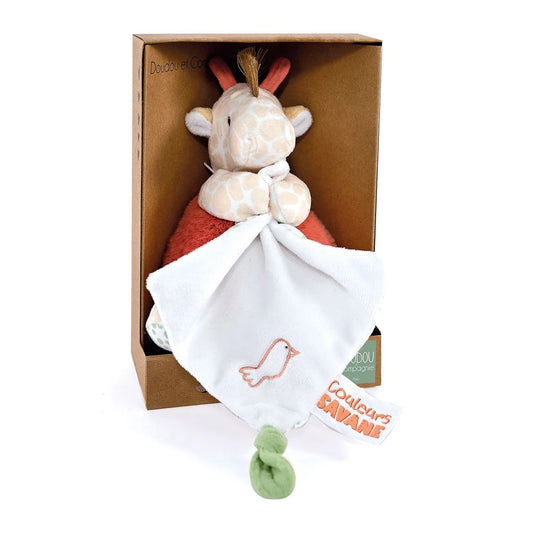 Doudou girafe avec doudou 15cm