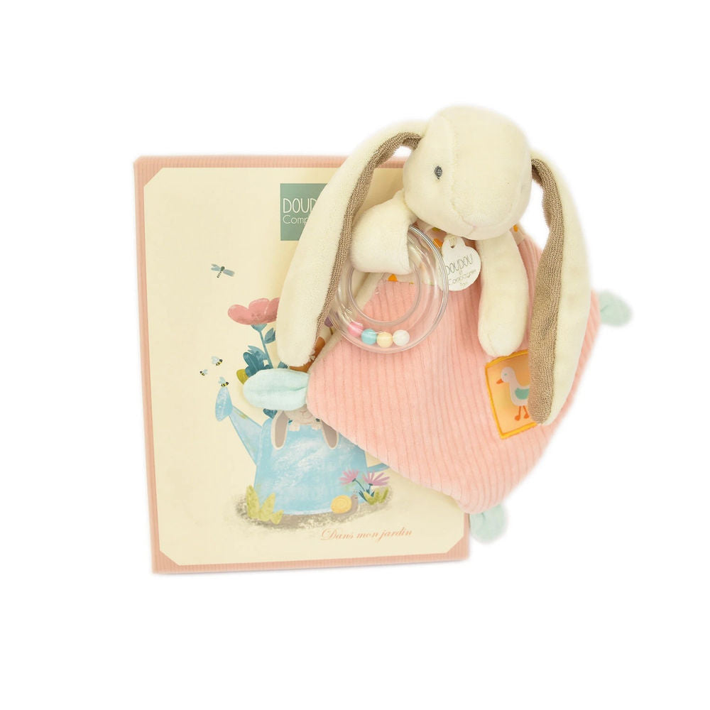 Schmusehase mit Rassel, 21cm