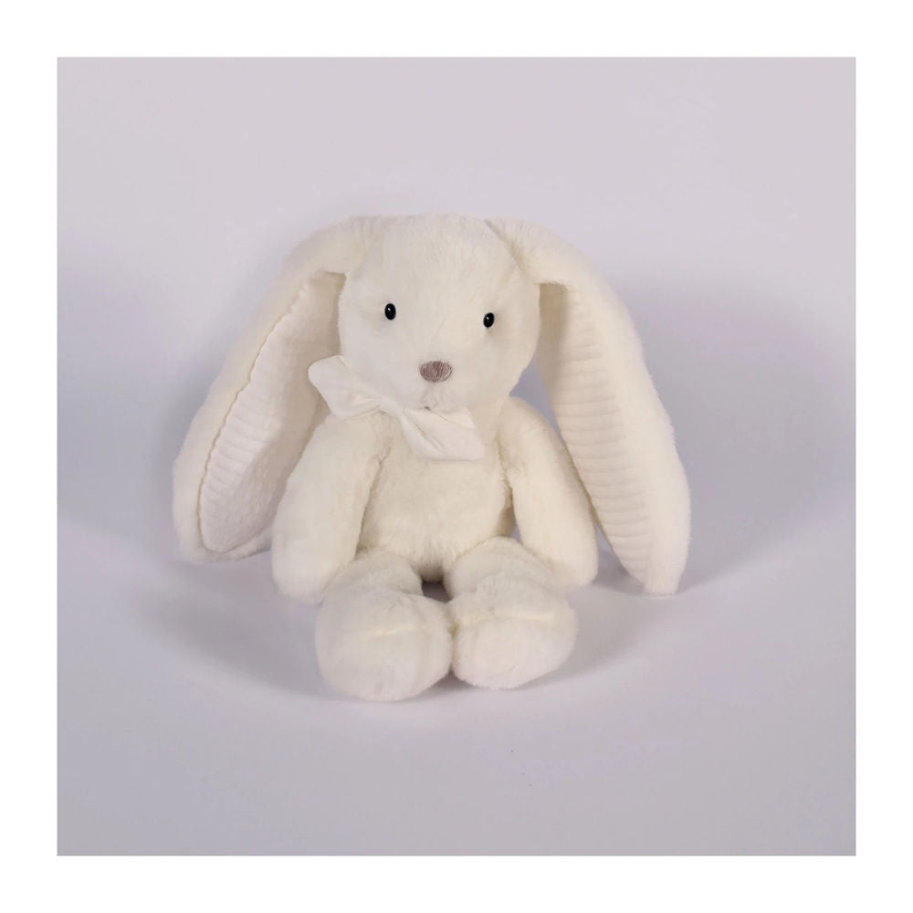 Doudou Preppy Chic lapin, blanc 40cm