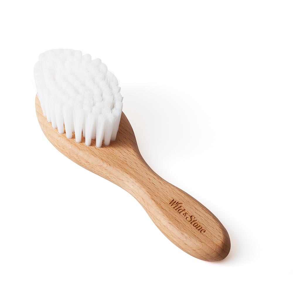 Wild &amp; Stone vegan baby organic nylon hairbrush beechwood