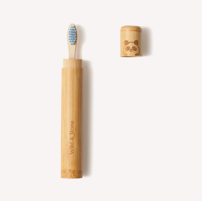 Étui de voyage pour brosse à dents Wild &amp; Stone en bambou, enfants
