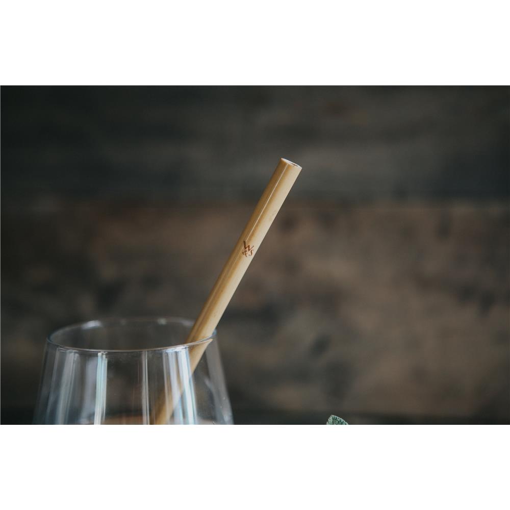 Bamboo drinking straws, reusable, pack of 10