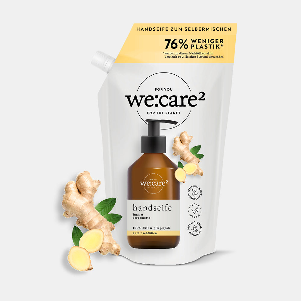 we:care2 Nachfüllbeutel Handseife, Ingwer-Bergamotte, 500 ml