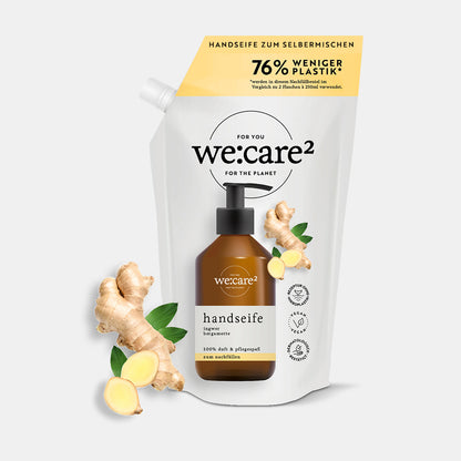 we:care2 Nachfüllbeutel Handseife, Ingwer-Bergamotte, 500 ml