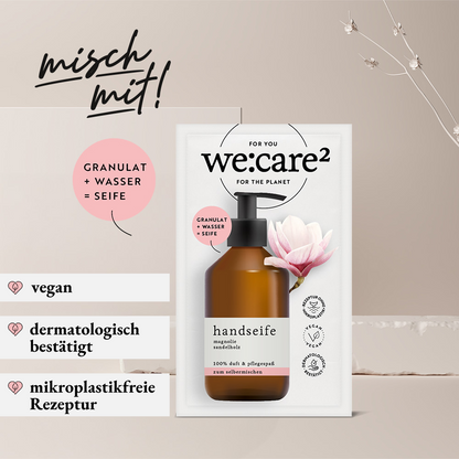 we:care2 Handseifen-Granulat, Magnolie-Sandelholz, 29 g