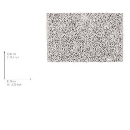 Wenko tapis de bain chenille 50x80cm, gris clair