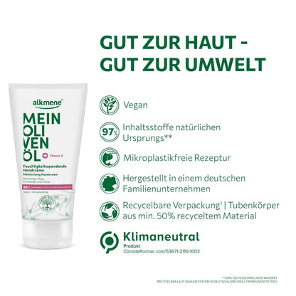MEIN OLIVENÖL, Feuchtigkeitsspendende Handcreme, 75 ml