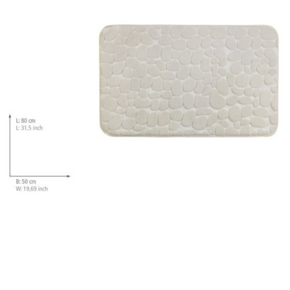 Wenko tapis de bain à mémoire de forme, Galets beige
