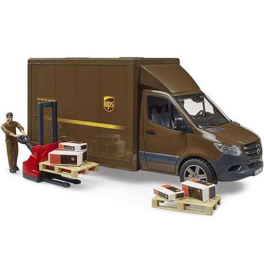 Bruder Mercedes Benz Sprinter UPS mit Fahrer & Zubehör