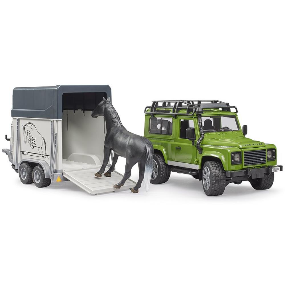 Brother Land Rover Defender Station Wagon avec remorque à chevaux