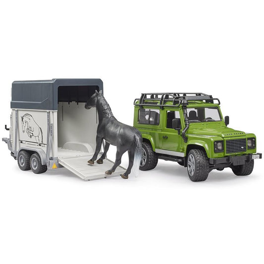 Brother Land Rover Defender Station Wagon avec remorque à chevaux