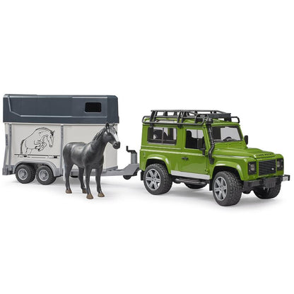 Brother Land Rover Defender Station Wagon avec remorque à chevaux