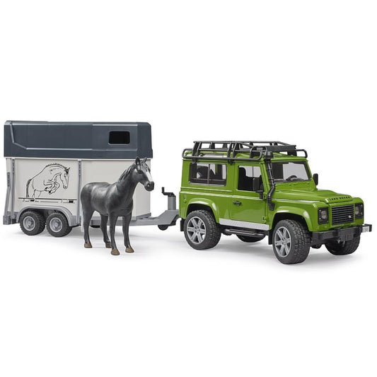 Brother Land Rover Defender Station Wagon avec remorque à chevaux