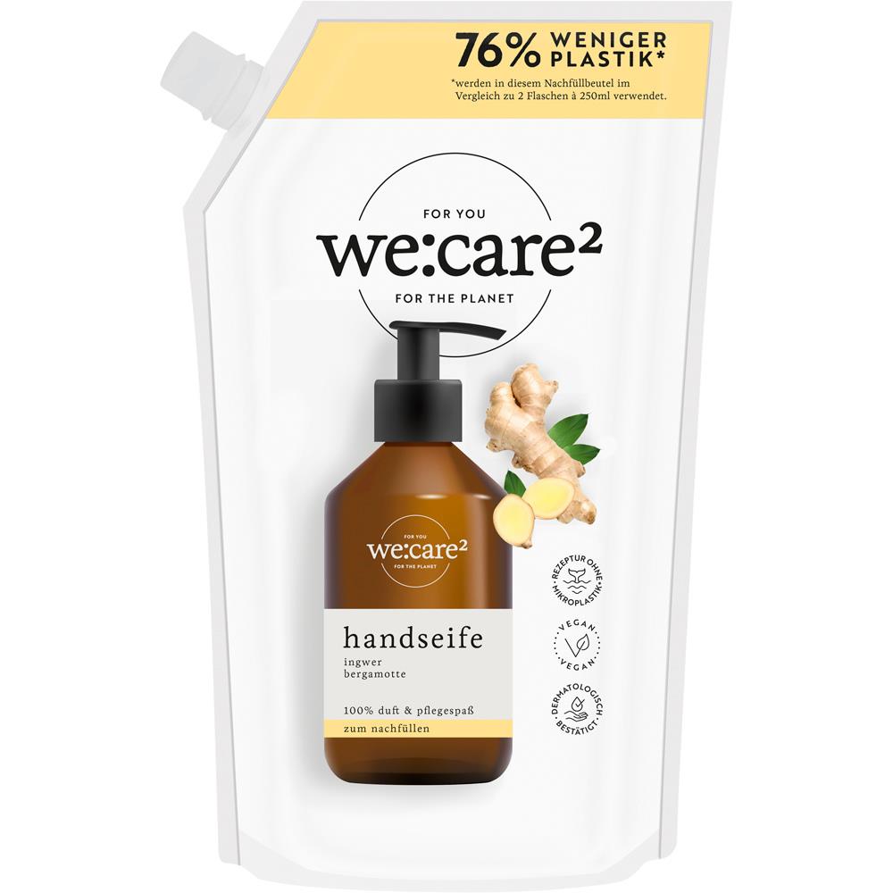 we:care2 Nachfüllbeutel Handseife, Ingwer-Bergamotte, 500 ml