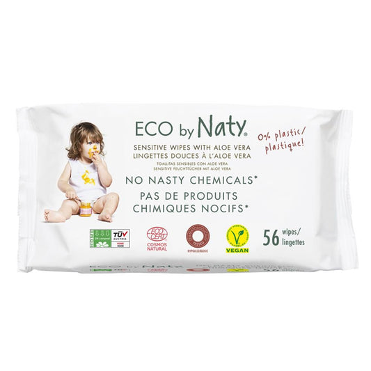 Eco by Naty Wet Wipes Sensitive Aloe, 56 pcs.