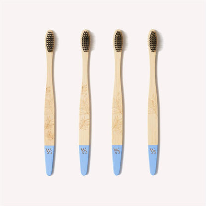Wild &amp; Stone Bamboo Toothbrush, hard, pack of 4