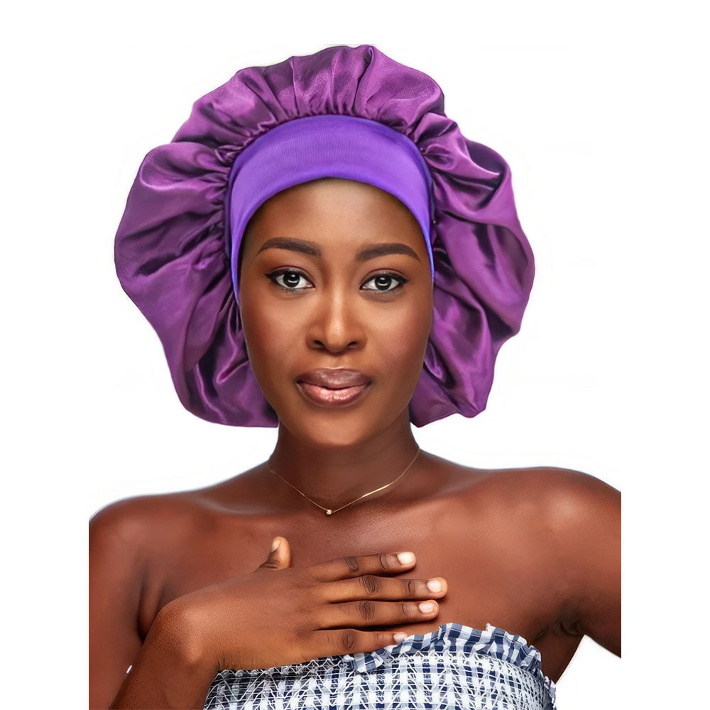 Satin Hair Sleep Cap, Purple