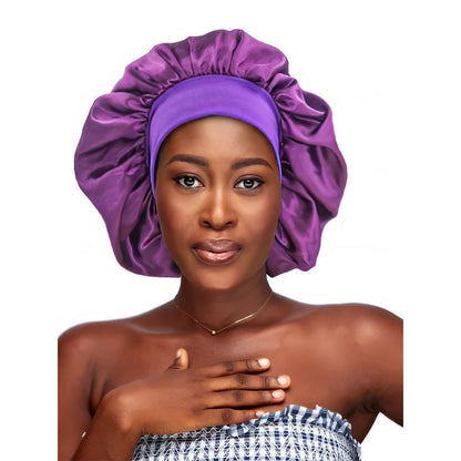 Satin Hair Sleep Cap, Purple