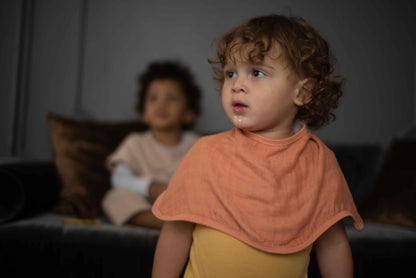 * SOINA Schulter Spucktuch 2er Set, orange/paon blue