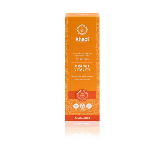 Khadi Ayurvédique Elixir Shampooing Orange Vitalité, 200 ml