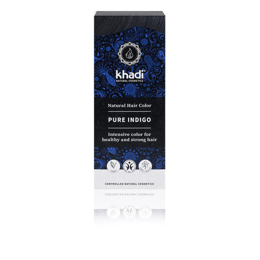 khadi Pflanzenhaarfarbe Reines Indigo Blau-Schwarz, 100 g