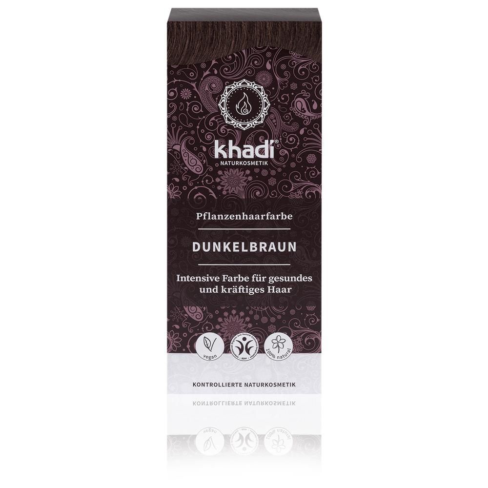 khadi Pflanzenhaarfarbe Dunkelbraun, 100 g