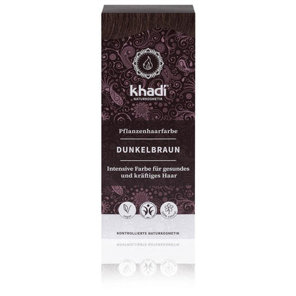 khadi Pflanzenhaarfarbe Dunkelbraun, 100 g