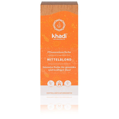 khadi Pflanzenhaarfarbe Mittelblond, 100 g