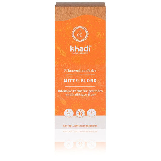 khadi Pflanzenhaarfarbe Mittelblond, 100 g