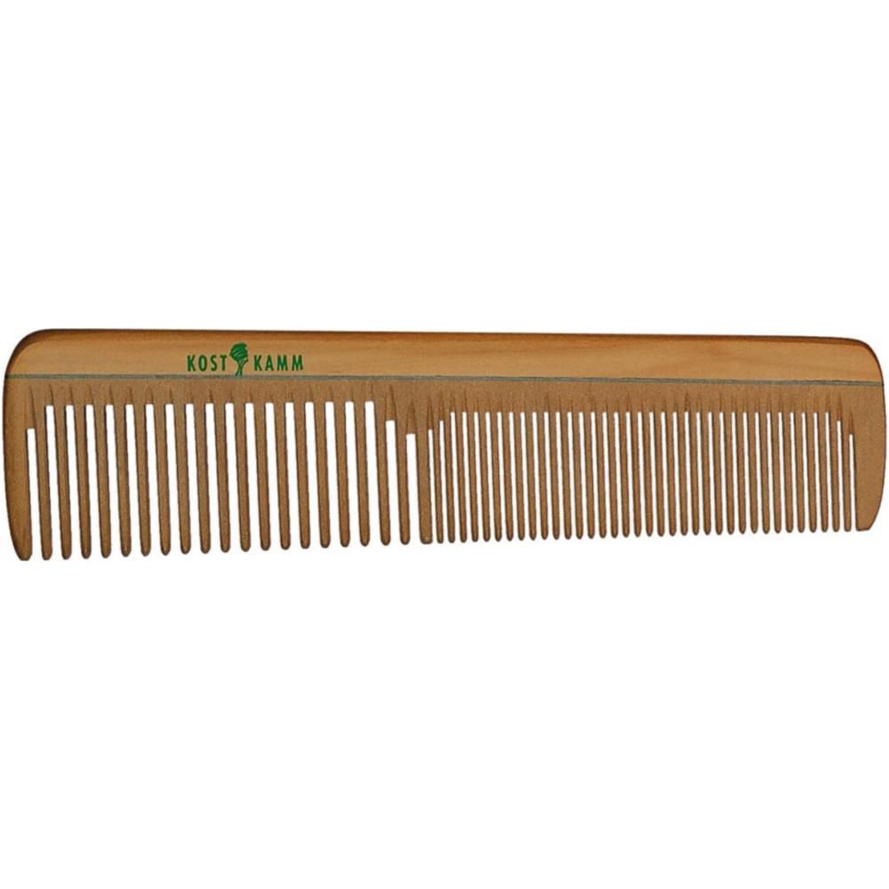 Kostkamm Frisierkamm Holz grob - fein, 16 cm