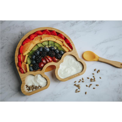 Wild &amp; Stone Baby Assiette en Bambou avec Ventouse, Rose